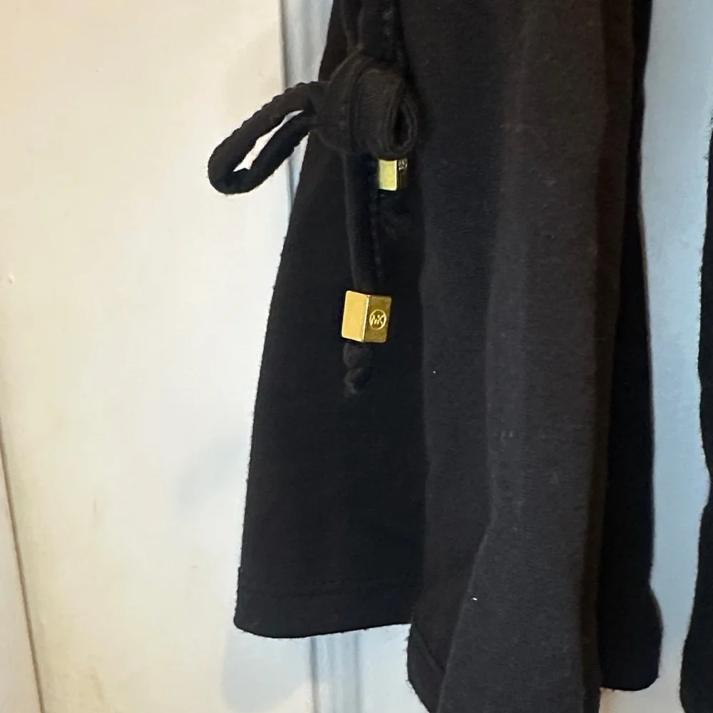Michael Kors Black Long Sleeve Top with Tie Details - Preloved